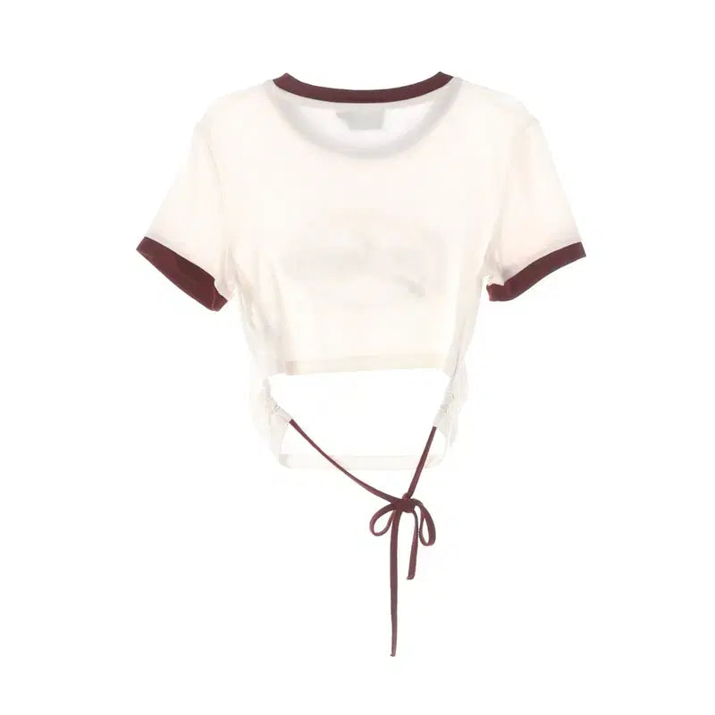 [BUNJANG] CIDER California LA Ringer Crop T-shirt / CIDER 캘리포니아 LA 링거 크롭 티셔츠 S