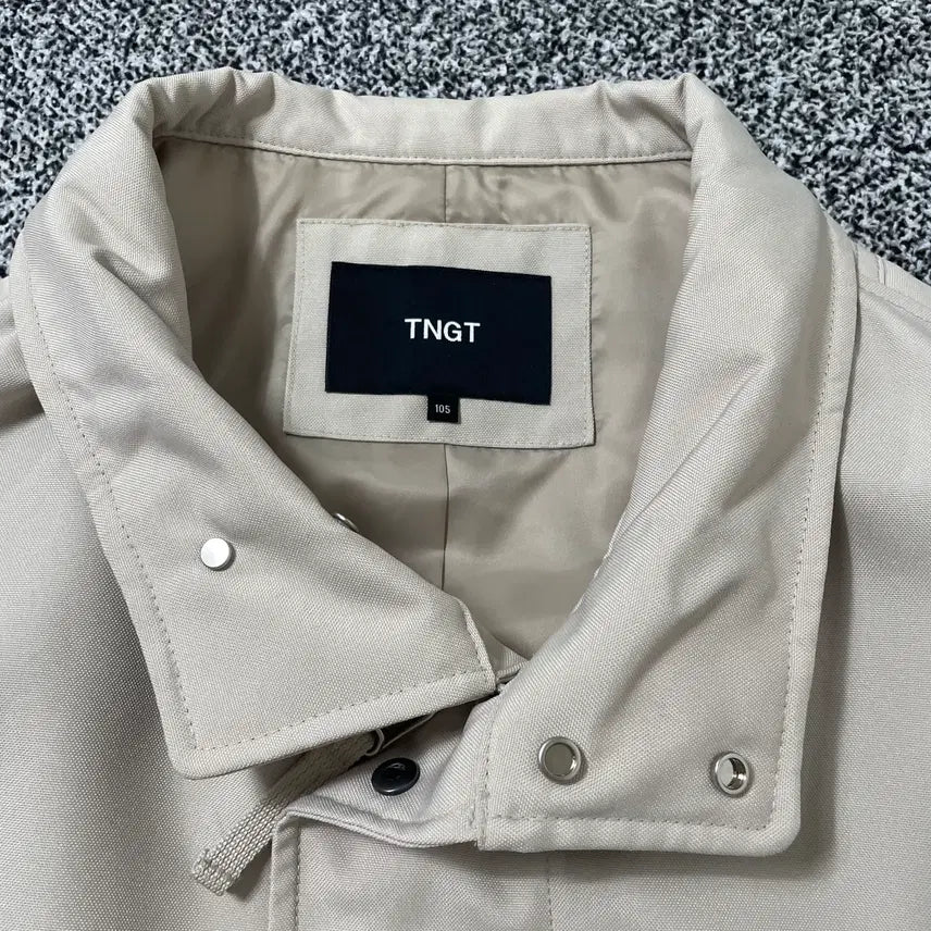 [BUNJANG] TNTG Shell Parka Bomber Jacket Ivory Beige / 빈티지9. TNTG 쉘 파카 봄버 점퍼 아이보리 베이지