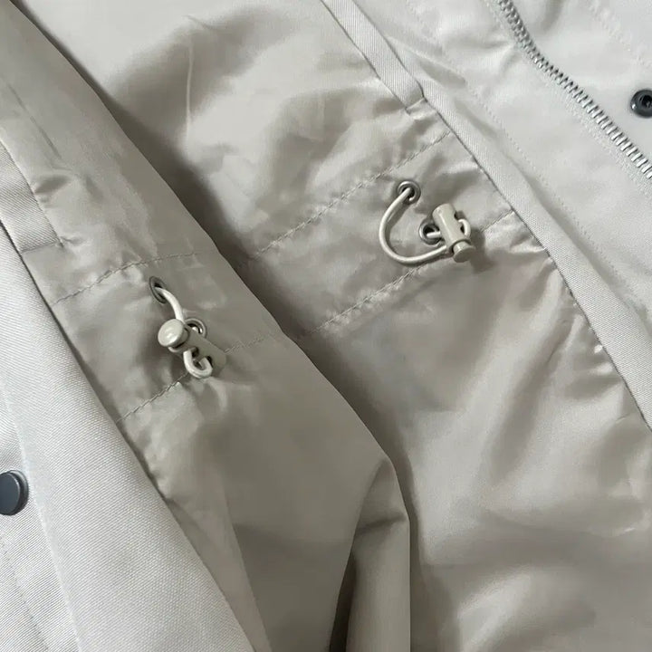 [BUNJANG] TNTG Shell Parka Bomber Jacket Ivory Beige / 빈티지9. TNTG 쉘 파카 봄버 점퍼 아이보리 베이지