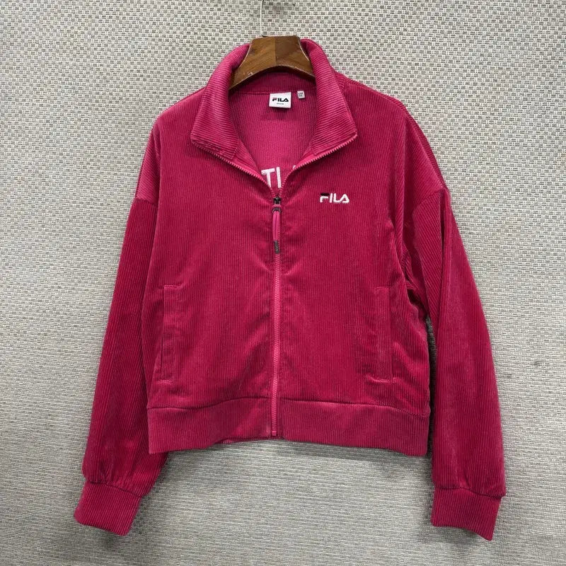 [SOLD OUT] 필라 핑크 골덴 코듀로이 크롭 집업 M M13290