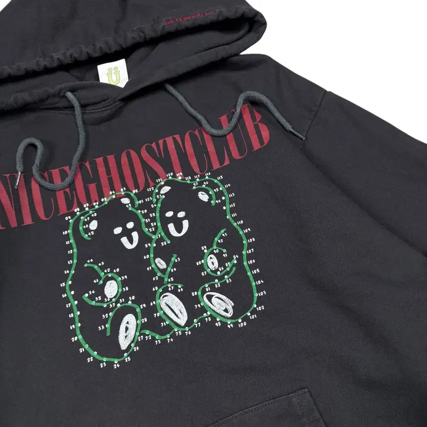 [BUNJANG] Nice Ghost Club Charcoal Hoodie / 나이스 고스트 클럽 차콜컬러 후드티
