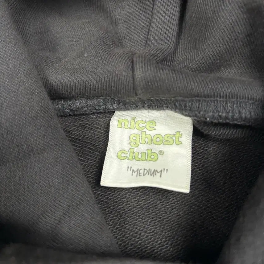 [BUNJANG] Nice Ghost Club Charcoal Hoodie / 나이스 고스트 클럽 차콜컬러 후드티
