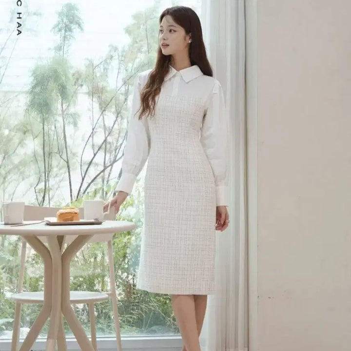 [BUNJANG] It MICHAA Tweed Balloon Sleeve Dress / 잇미샤 트위드 원피스  벌룬소매 하객룩 강추 새상품