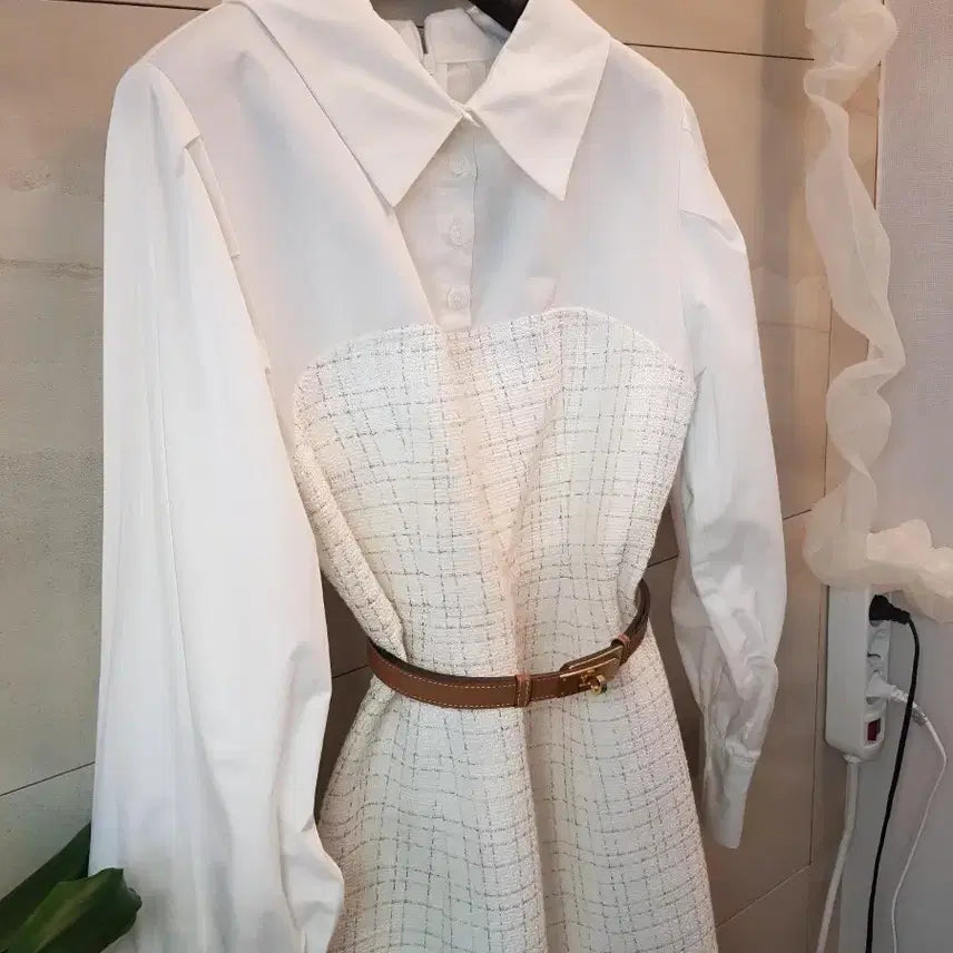 [BUNJANG] It MICHAA Tweed Balloon Sleeve Dress / 잇미샤 트위드 원피스  벌룬소매 하객룩 강추 새상품