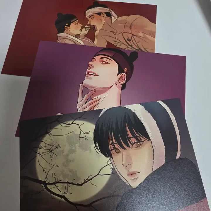 [BUNJANG] Night Painting Illustration Postcard 3-Piece Set / 야화첩 일러스트 엽서 3종 세트