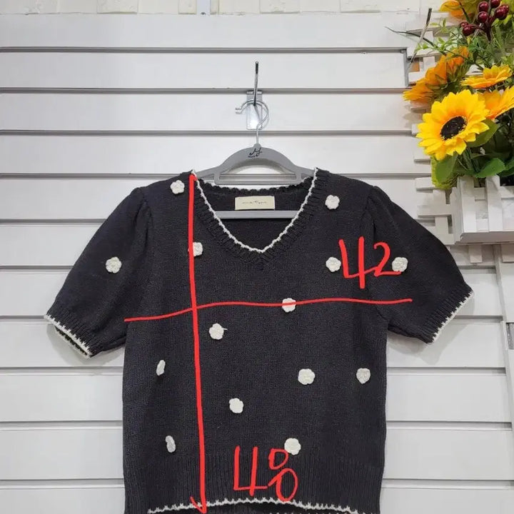 [BUNJANG] Vivis Black Knit T-shirt / 