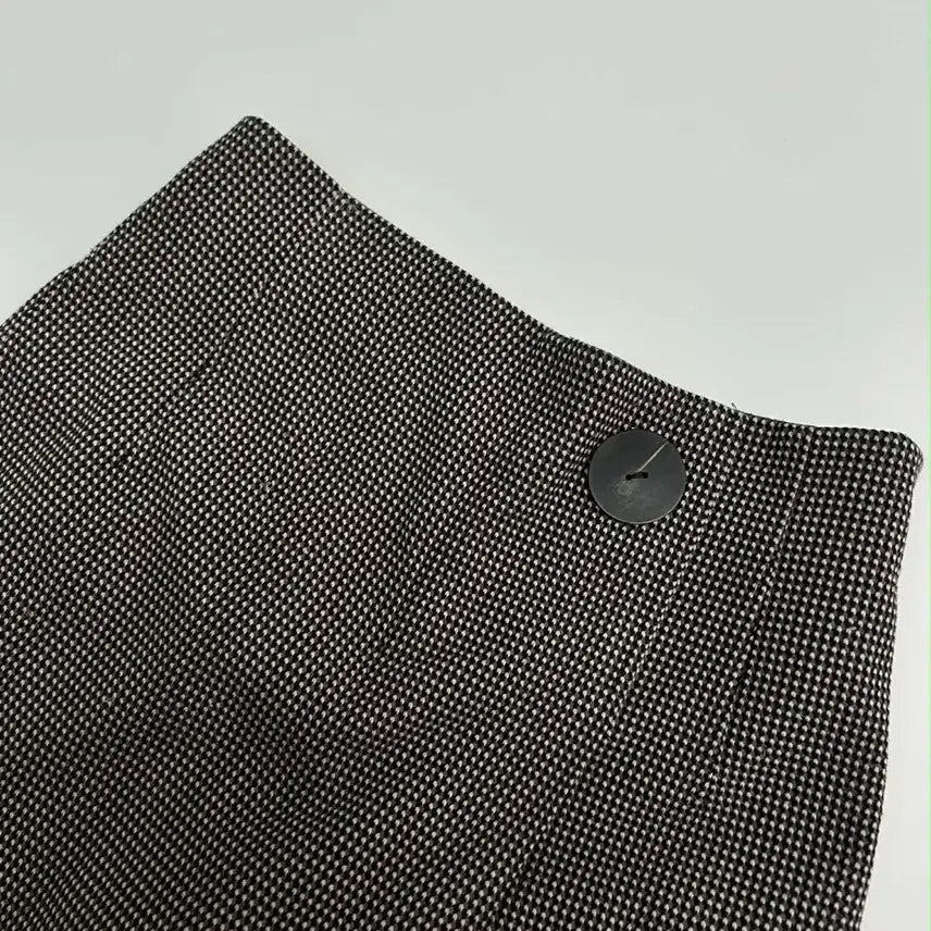 [BUNJANG] System Houndstooth Check Wrap Skirt / [64-94] 시스템 한섬 하운드투스 체크 랩 스커트