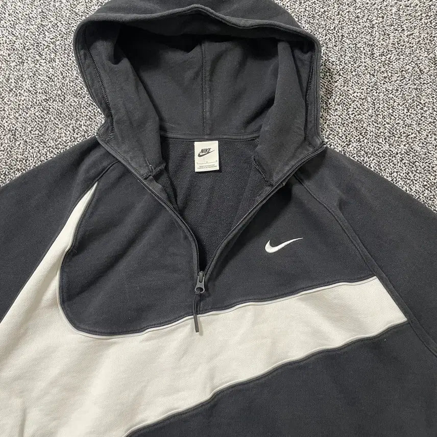 [BUNJANG] Nike Big Swoosh Anorak Half-Zip Hoodie / 빈티지9. 나이키 빅스우시 아노락 반집업 후드티 후디