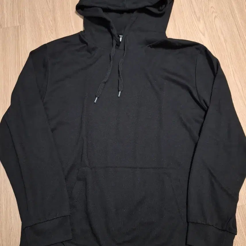 [BUNJANG] Black Hooded Sweatshirt / 검정색 후드티 무지 후드티