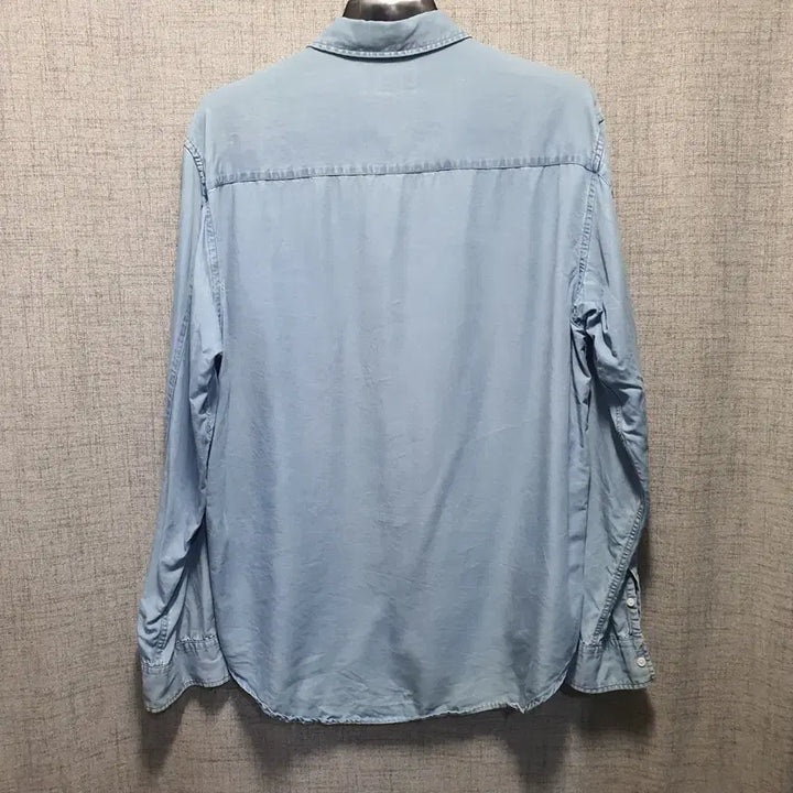 [BUNJANG] Solid Homme Rayon Denim Pocket Collar Shirt / 솔리드옴므 남성 레이온 데님 포켓 카라 셔츠 110