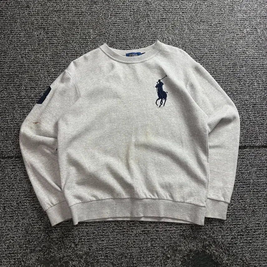 [BUNJANG] Polo Ralph Lauren Big Pony Gray Sweatshirt / 폴로 랄프로렌 빅포니 그레이 맨투맨 3396