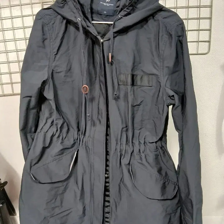 [BUNJANG] BangBang Jin Hooded Field Jacket Navy 100 / 뱅뱅진 후드 야상 점퍼 네이비100