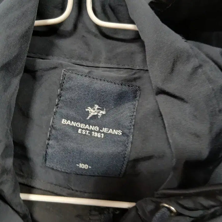 [BUNJANG] BangBang Jin Hooded Field Jacket Navy 100 / 뱅뱅진 후드 야상 점퍼 네이비100