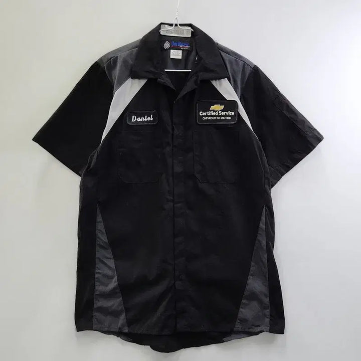[BUNJANG] Vintage Old School Patchwork Bowling Shirt / 빈티지 올드스쿨 캐주얼 패치워크 볼링셔츠