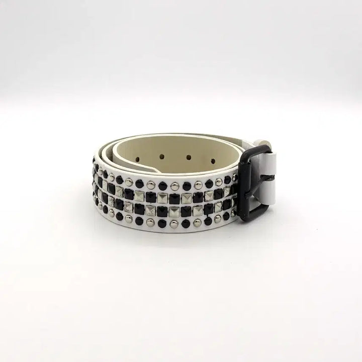 [BUNJANG] Vintage White Studded Belt / VINTAGEBELT 빈티지 스터드 화이트 벨트