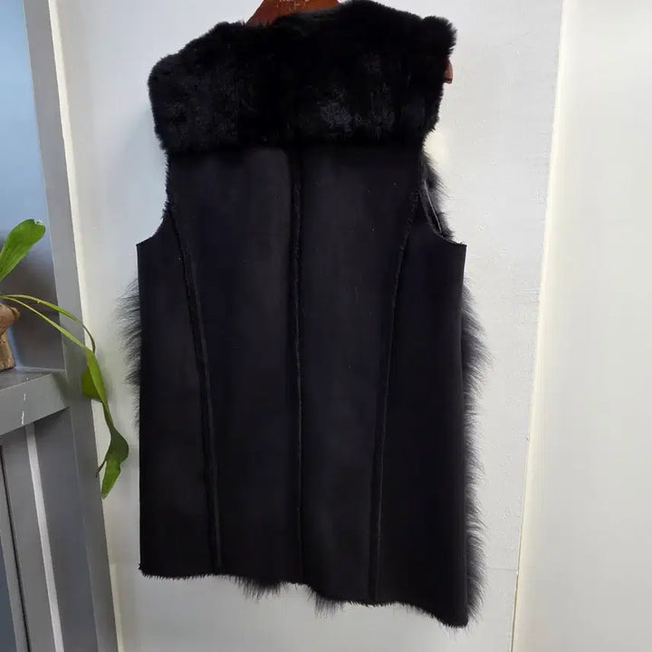[BUNJANG] It MICHAA Fox Fur Leather Vest / 잇미샤 천연모피 폭스 퍼 양가죽 베스트 조끼