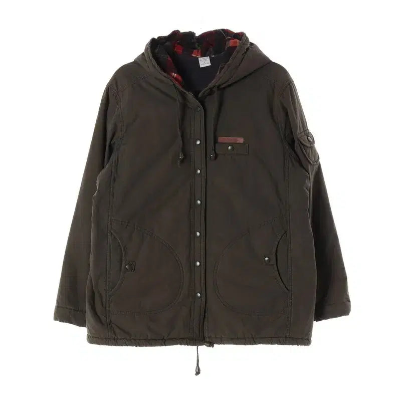 [BUNJANG] Vintage Check Lined Hooded Work Jacket / 빈티지 체크 라이닝 후드 워크 자켓