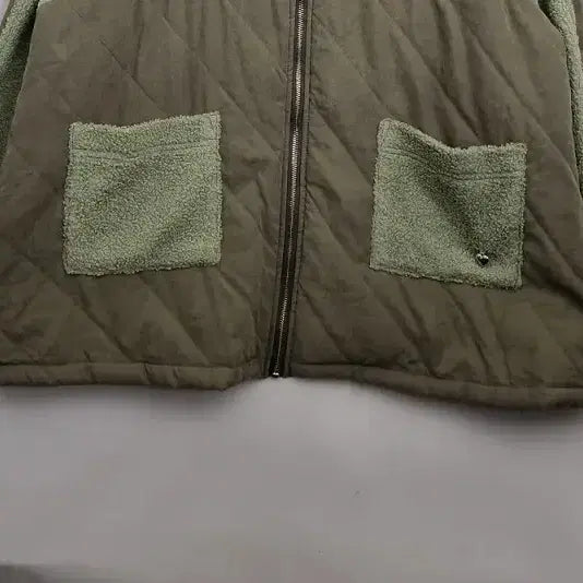 [BUNJANG] Mic Otte Color Block Fleece Lined Jacket / Mic otte 배색 보아 블루종 / 누빔 루즈핏 자켓 [L] 빈티지