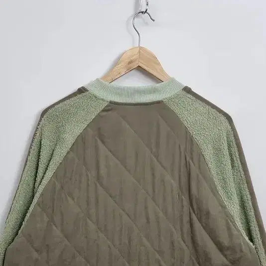 [BUNJANG] Mic Otte Color Block Fleece Lined Jacket / Mic otte 배색 보아 블루종 / 누빔 루즈핏 자켓 [L] 빈티지