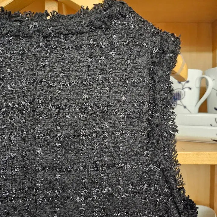 [BUNJANG] Tweed Long Vest (Black) / 트위드 롱 베스트 (블랙) 새옷