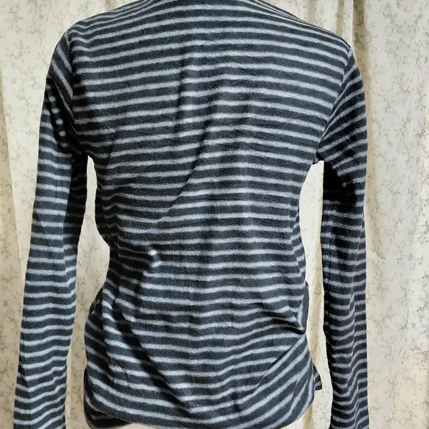 [BUNJANG] Nerdmori Striped Turtleneck Long Sleeve T-shirt / [일본빈티지] 너드모리 줄무늬 목폴라 긴팔 티셔츠