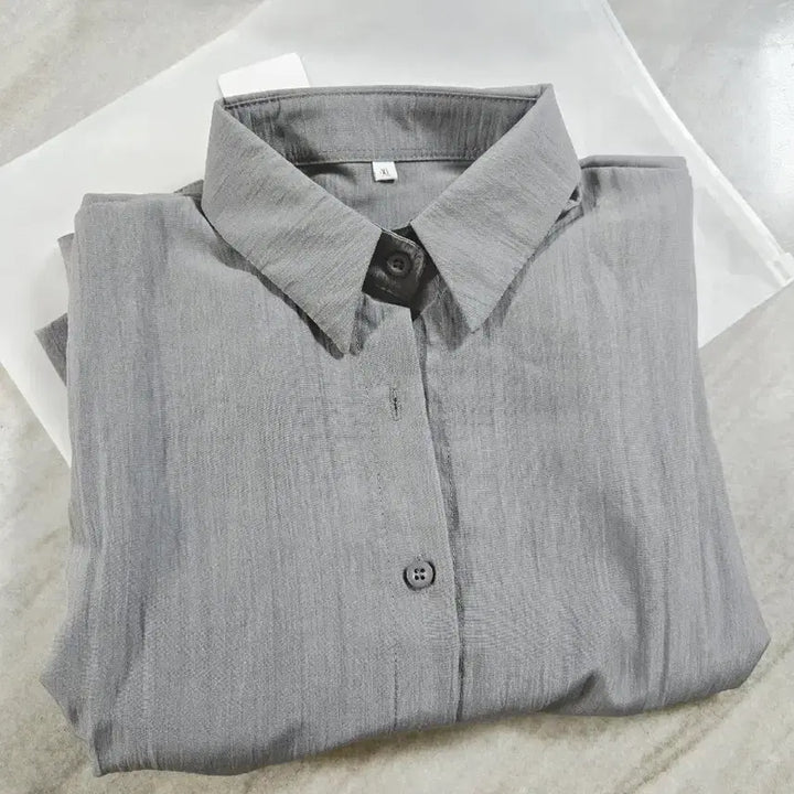 [BUNJANG] Basic Women's Short Shirt / 여성 베이직 셔츠 숏 심플 캐주얼