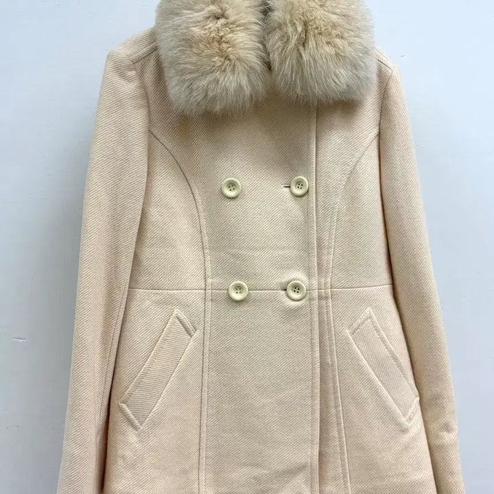 [BUNJANG] KUMIKYOKU Ivory Wool Blend Double Coat Jacket / 일본빈티지 아이보리 더블 코트 자켓 아우터