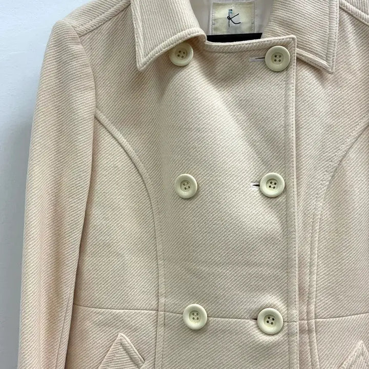 [BUNJANG] KUMIKYOKU Ivory Wool Blend Double Coat Jacket / 일본빈티지 아이보리 더블 코트 자켓 아우터