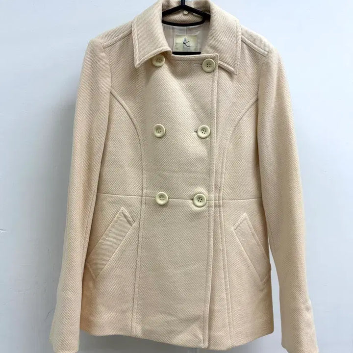 [BUNJANG] KUMIKYOKU Ivory Wool Blend Double Coat Jacket / 일본빈티지 아이보리 더블 코트 자켓 아우터