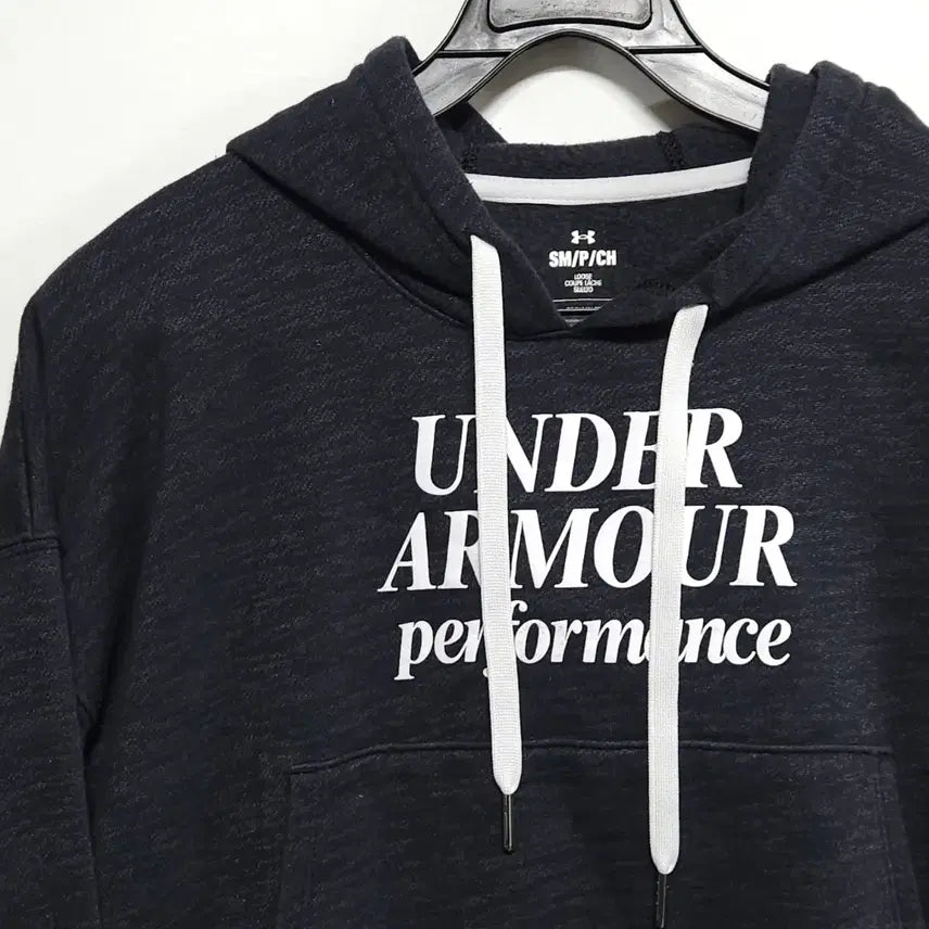 [BUNJANG] Under Armour Cropped Hoodie (SM/P/CH) / 언더아머 반크롭 후드티 여성44~55 루즈핏 SM/P/CH 트레이닝 후드