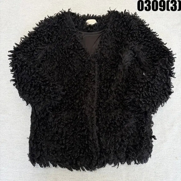 [BUNJANG] Plastic Island Black Sherpa Jacket / M 플라스틱아일랜드 블랙 뽀글이 자켓 0309(3)