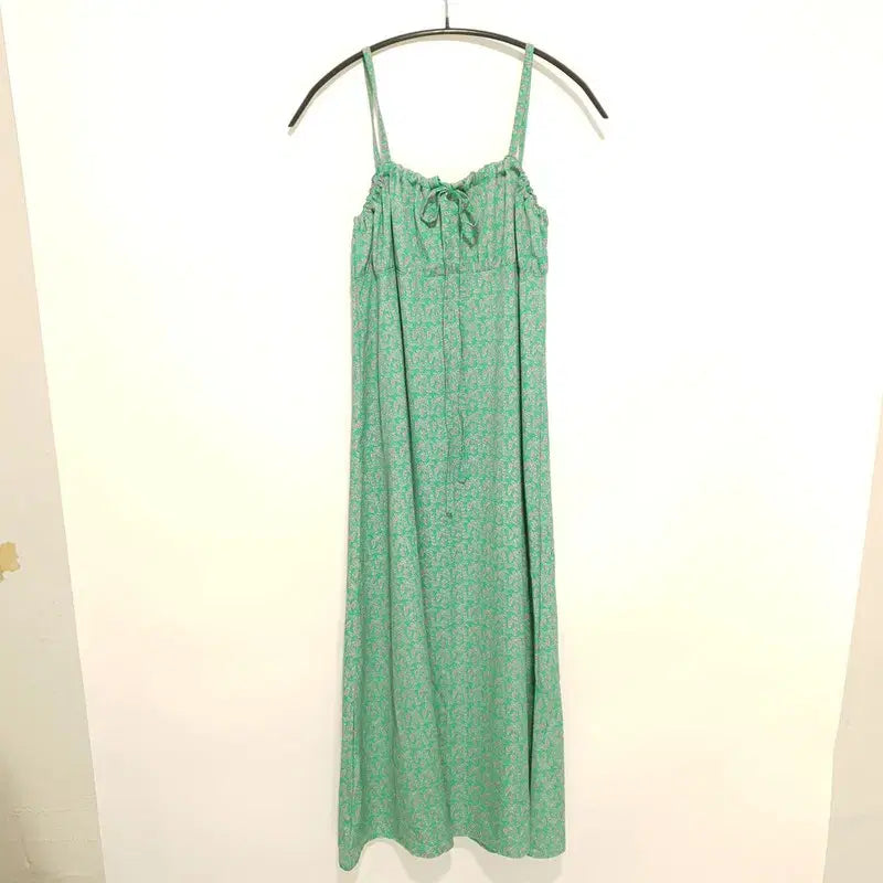 [BUNJANG] F_i5374 Floral Cami Long Dress / 플라워 끈나시 롱 원피스 F_i5374