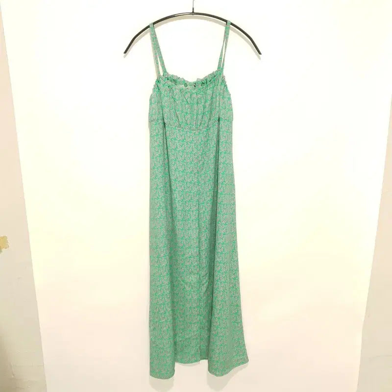 [BUNJANG] F_i5374 Floral Cami Long Dress / 플라워 끈나시 롱 원피스 F_i5374