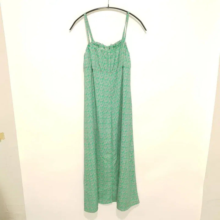 [BUNJANG] F_i5374 Floral Cami Long Dress / 플라워 끈나시 롱 원피스 F_i5374