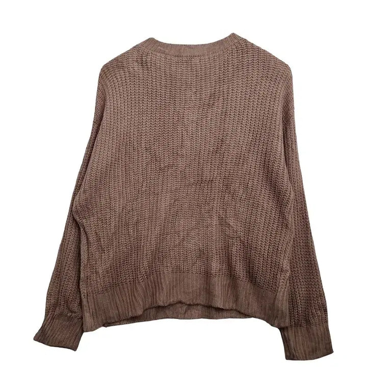 [BUNJANG] Flow and Future Cable Knit Sweater / flow and future 케이블 니트 스웨터 / 브라운 루즈핏 라운드