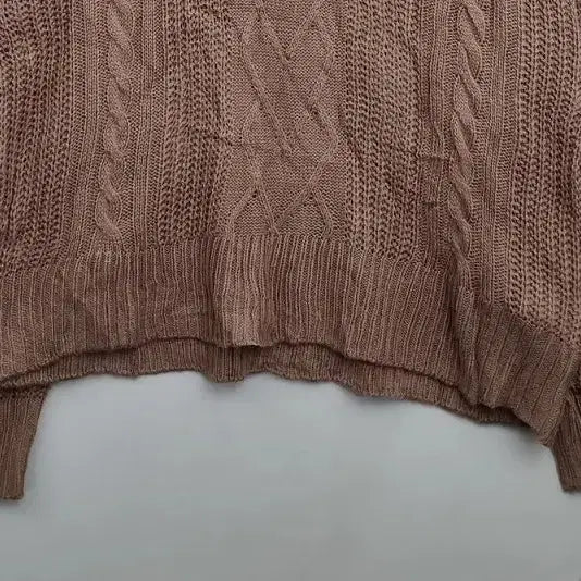 [BUNJANG] Flow and Future Cable Knit Sweater / flow and future 케이블 니트 스웨터 / 브라운 루즈핏 라운드