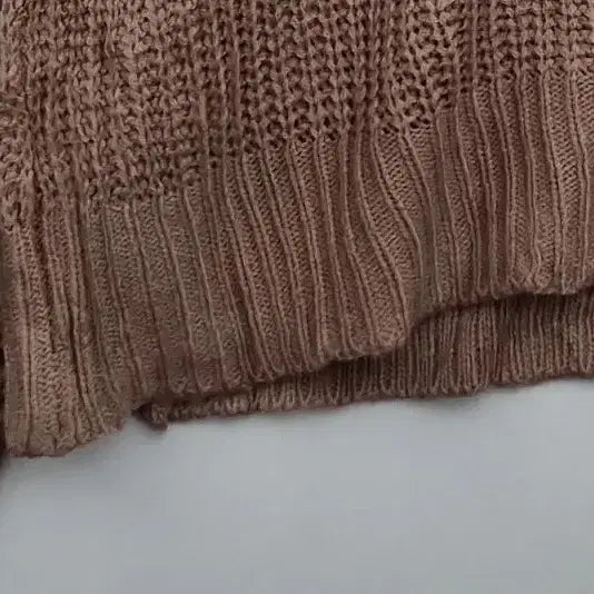 [BUNJANG] Flow and Future Cable Knit Sweater / flow and future 케이블 니트 스웨터 / 브라운 루즈핏 라운드