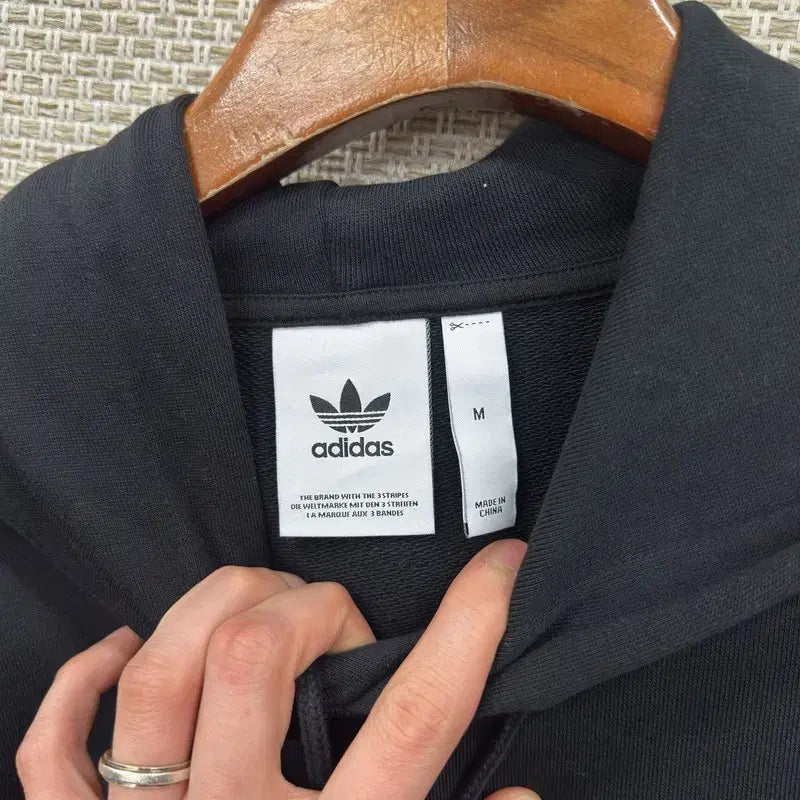[BUNJANG] Adidas Casual Plain Hoodie M / 아디다스 캐주얼 무지 후드티 M A07164