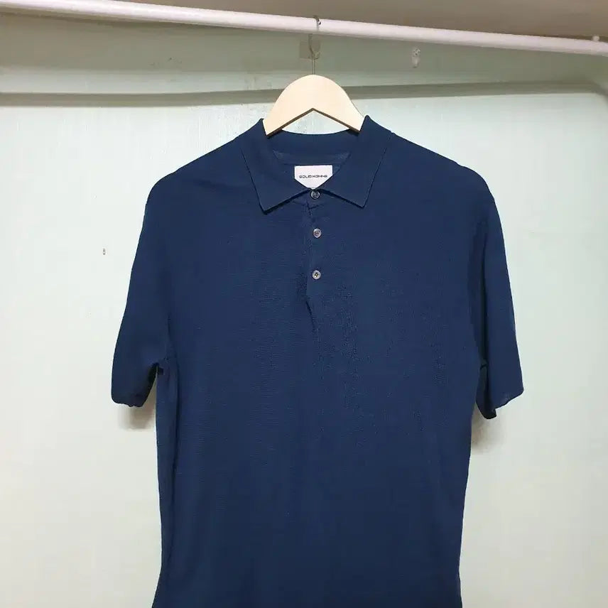 [BUNJANG] Solid Homme Silk Short Sleeve Polo Shirt / 솔리드옴므 실크100% 반팔 카라티 100