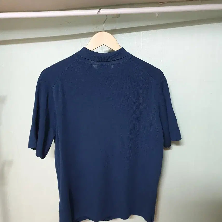 [BUNJANG] Solid Homme Silk Short Sleeve Polo Shirt / 솔리드옴므 실크100% 반팔 카라티 100