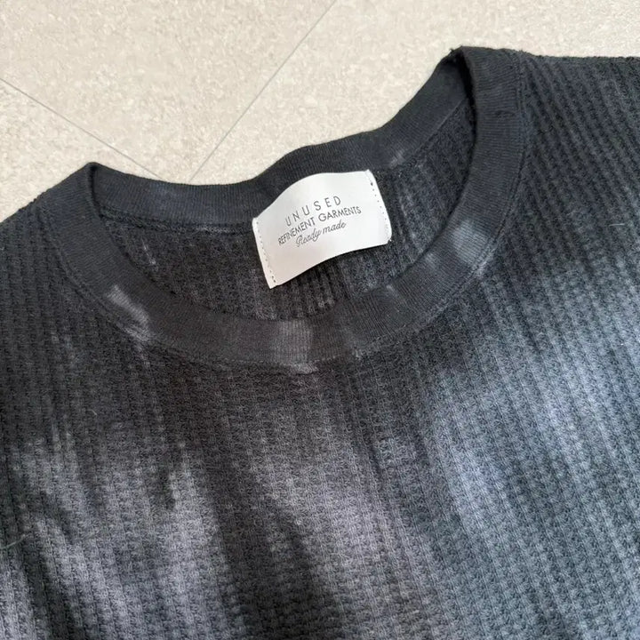 [BUNJANG] Unused Waffle LS Black Washed Long Sleeve Shirt / 언유즈드 와플 ls 4