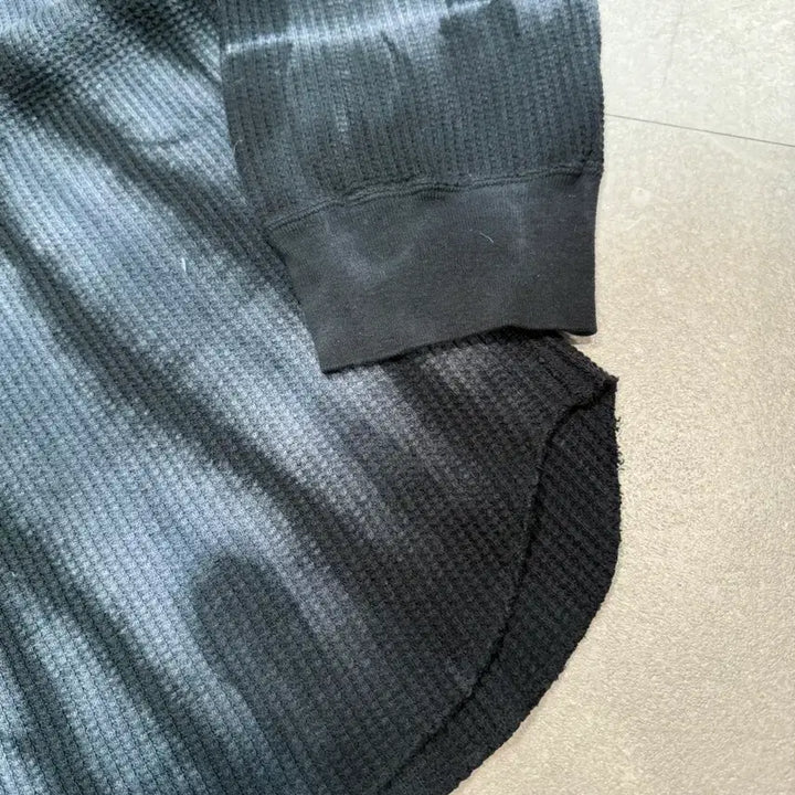 [BUNJANG] Unused Waffle LS Black Washed Long Sleeve Shirt / 언유즈드 와플 ls 4
