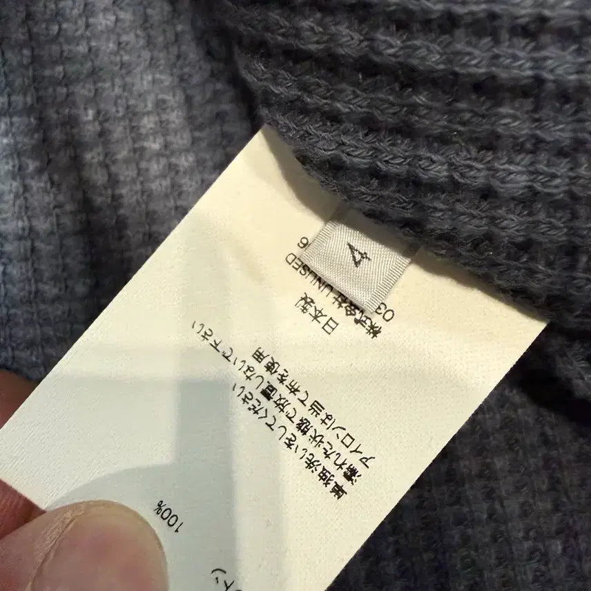 [BUNJANG] Unused Waffle LS Black Washed Long Sleeve Shirt / 언유즈드 와플 ls 4