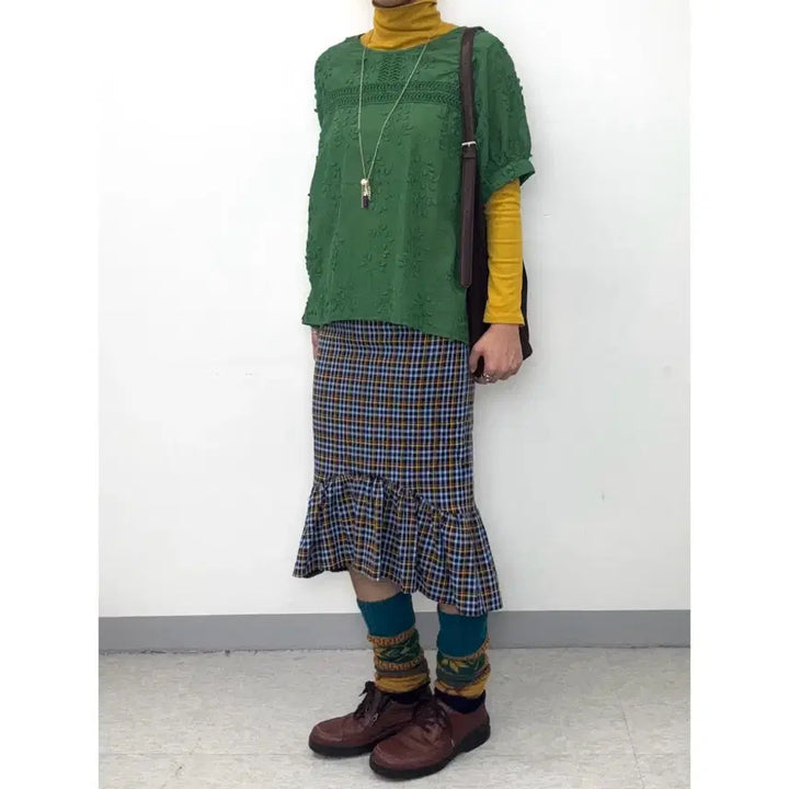 [BUNJANG] Noa-ge Vintage Bohemian Embroidered Blouse / 일본빈티지 히피 보헤미안 에스닉 반팔 블라우스