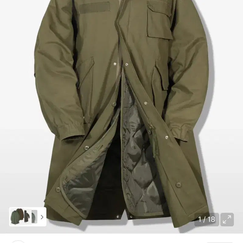 [BUNJANG] Guvin Long Fishtail Jacket Khaki / 구빈 롱 피쉬테일 자켓 카키