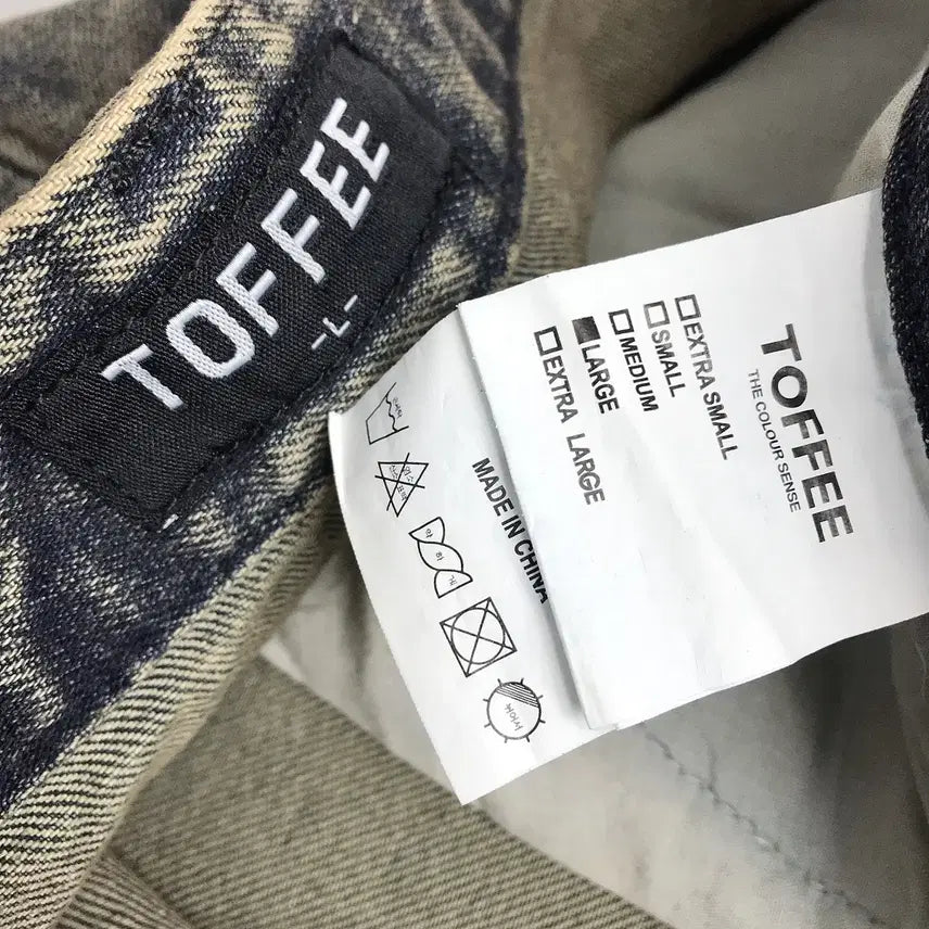 [SOLD OUT] 토피 TOFFEE 더스티 와이드 데님 팬츠 청바지 새상품 남성L