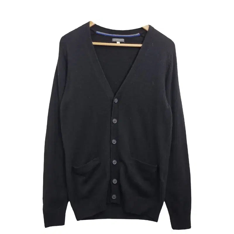 [BUNJANG] TOPVALU Black V-neck Wool Cardigan [M] / TOPVALU 블랙 가디건 [M] 브이넥 블랙 울가디건/ 블랙