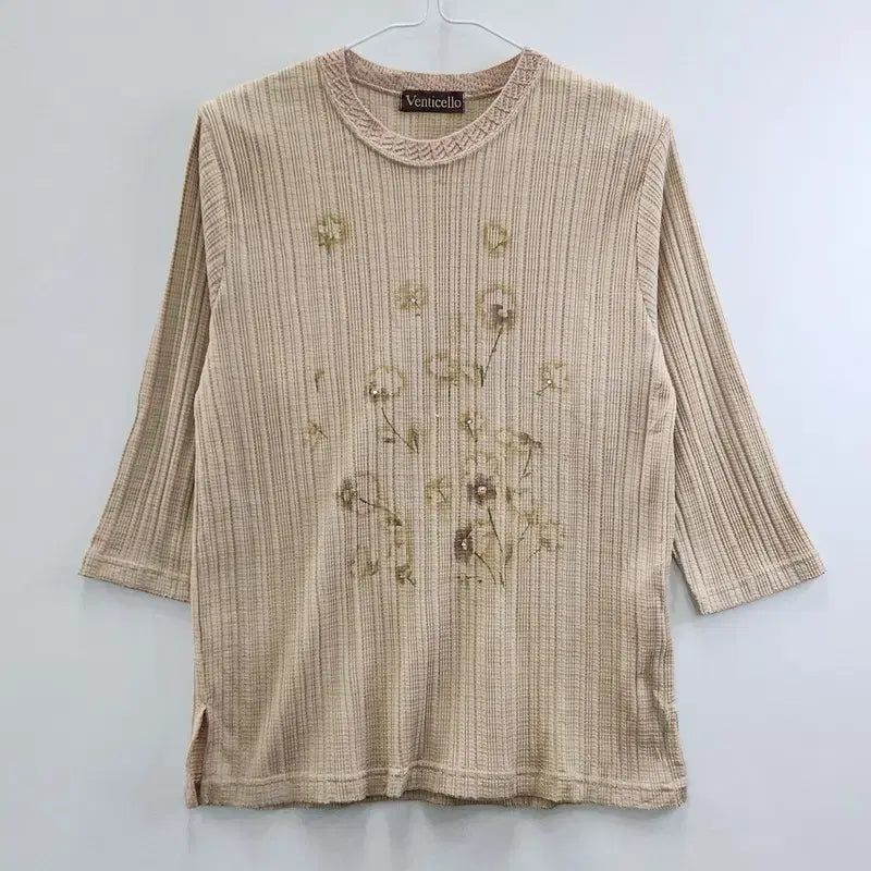 [BUNJANG] Vintage Cottage Stripe Cubic Sleeve Top / 빈티지 모리걸 코티지 입체스트라이프 큐빅 슬리브