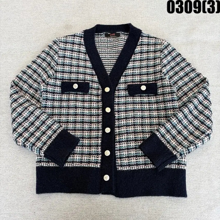 [BUNJANG] SooS Tweed V-Neck Cardigan / SooS 트위드 브이넥 가디건 0309(3)