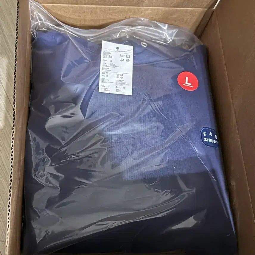 [BUNJANG] IAB Studio Patch Hoody Blue L / 아이앱 스튜디오 패치 후드 블루 L